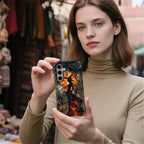 Case for Samsung Galaxy S25 FE, Halloween Witch Moon Stained Glass Design - Image 7
