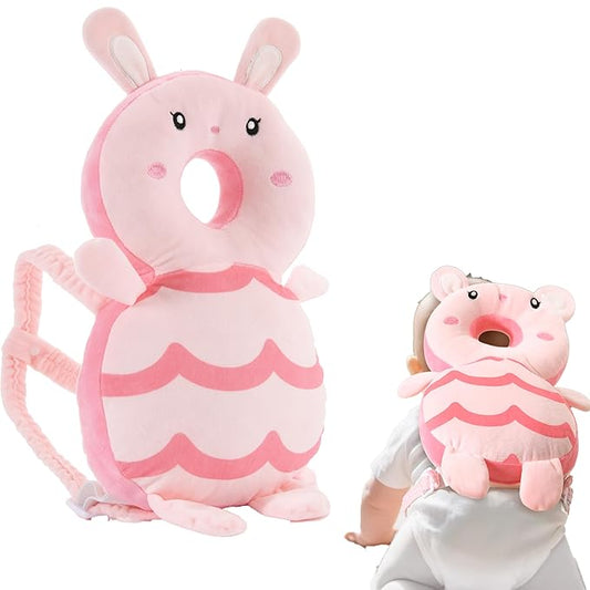 GINMOON Baby Head Protector Backpack,Lightweight and Breathable, Baby Walking Harness,Crawling Baby Essentials (Bunny)