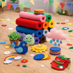 12 Rolls Large Stiff Felt Sheets 8"x35" Felt Fabric Bundle Pack Rainbow - Image 5