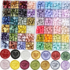 1200pcs Wax Seal Beads, 48 Assorted Color Sealing Wax Beads Ideal by Unknown