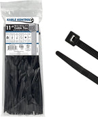 Kable Kontrol Heavy Duty Cable Zip Ties 100 Pcs 11 Inch Black, 120 Lbs Tensile by KABLEKONTROL%C2%AE