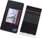 YYMIYU 12pcs Sketch Pencil Set 8B, Artist Pencils by YYMIYU