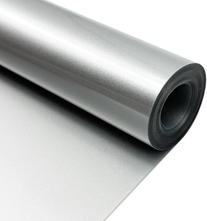 Silver Heat Transfer Vinyl HTV Roll Matte PU 12" x 20 ft. | Easy to Cut by MerryMade
