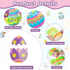 60pcs Easter Egg Theme Cutouts Easter Bulletin Board Decorations Spring Egg - Image 3