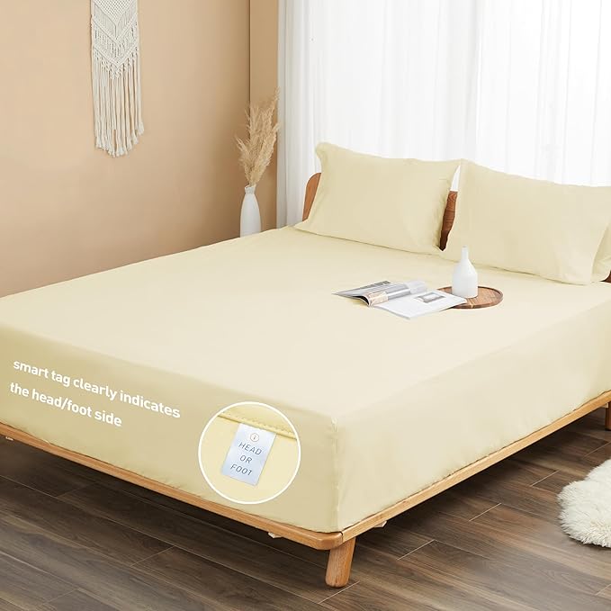 Sunflower King Fitted Sheet, 1-Piece Extra Deep Pocket Fitted Bottom Sheet 19" - Image 7