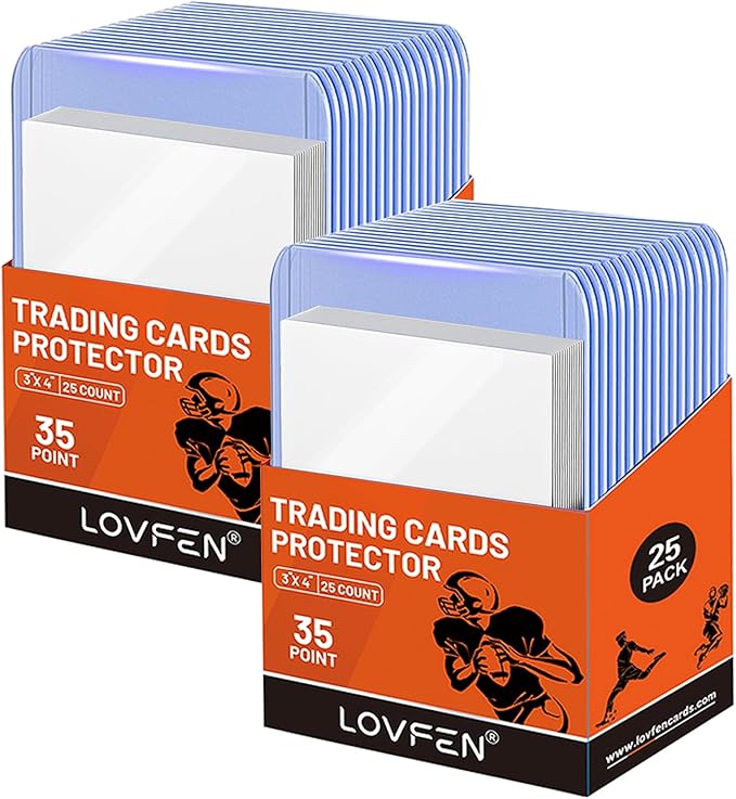 50 Hard Plastic Card Sleeves – 50 Toploads, 35PT Baseball Card Protectors by LOVFENOFFICIAL