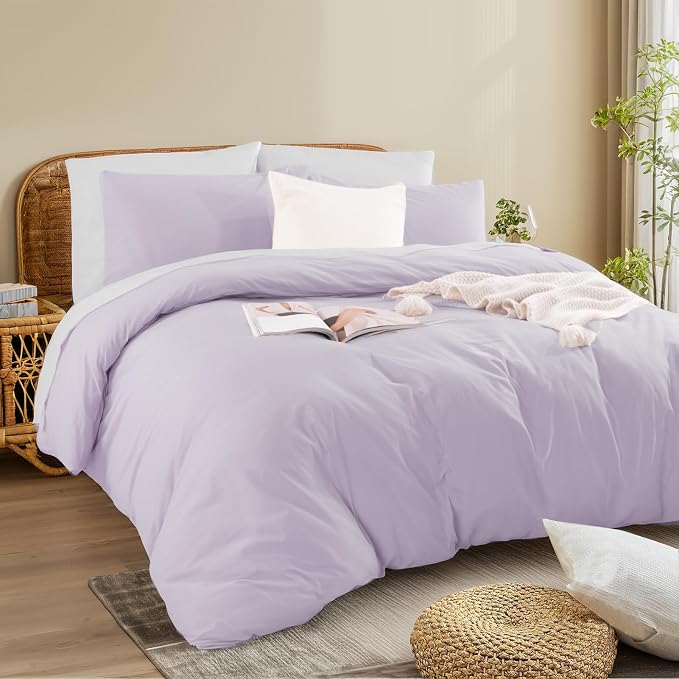 NEXHOME PRO Twin Duvet Cover Set, 100% Washed Cotton - Image 3