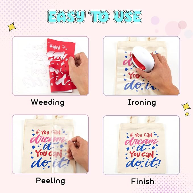 Tintnut Teaberry Color Heat Transfer Vinyl, easy cut & weed, stretch washable - Image 4