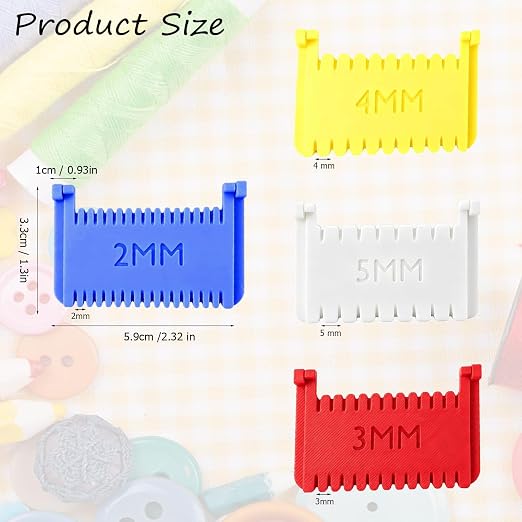 Hand Quilting Gauge Sewing Templates, Edge Ruler, 2mm/3mm/4mm/5mm - Image 2