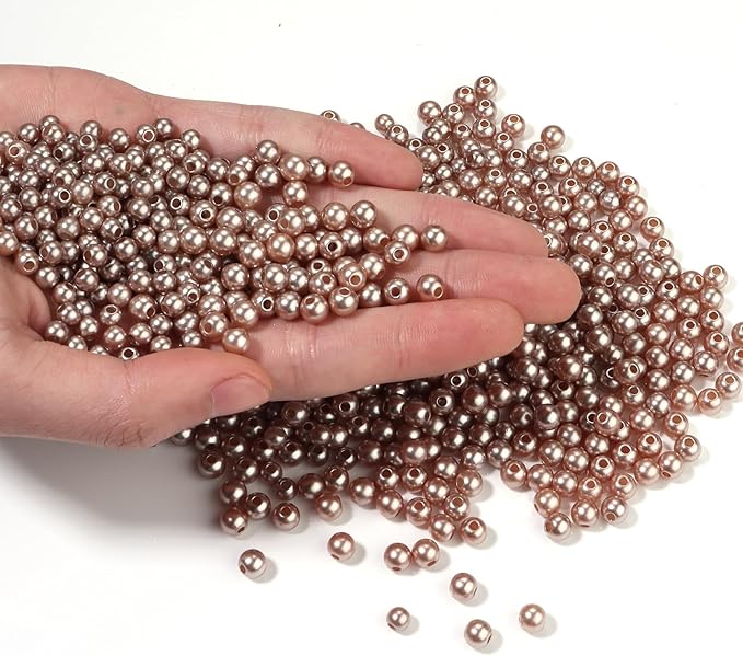 1500pcs Coffee 5mm Pearl Beads by chuyau