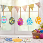 Eggs Shape 50Pcs Unfinished Wooden Easter Ornaments DIY Craft Present-50-Pack - Image 2