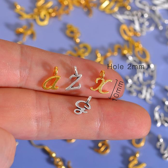 stino 200Pcs A-Z Metal Letter Charms - Image 4