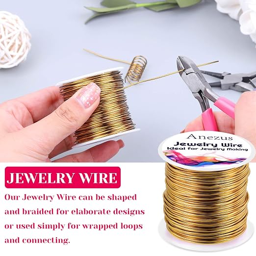 Anezus 18 Gauge Jewelry Wire for Jewelry Making, anezus Craft Wire Tarnish - Image 4