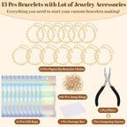 Jupwalz 478 Pcs Gold Charm Bracelet Making Kit - Image 3