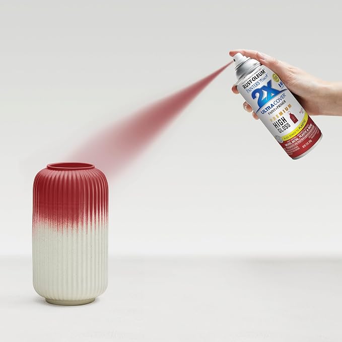 Rust-Oleum Painter's Touch 2X Ultra Cover Spray Paint, Majestic Red | Indoor - Image 6