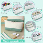 Silkfly 15 Pcs Cotton Canvas Makeup Bags Cosmetic Zipper Bags 10.2 x 5.5 x 2'' - Image 4