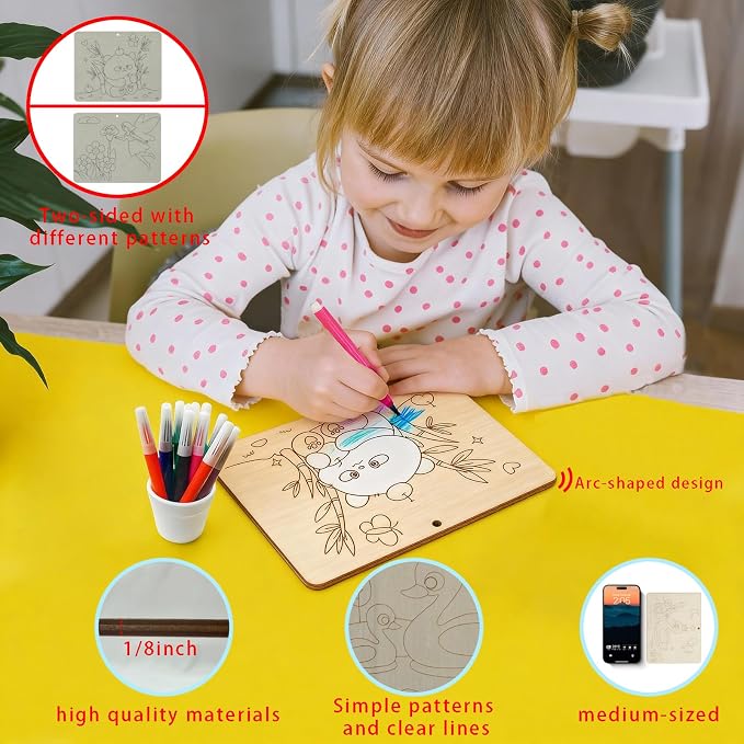 10pcs Wooden Ornaments to Paint - Image 4