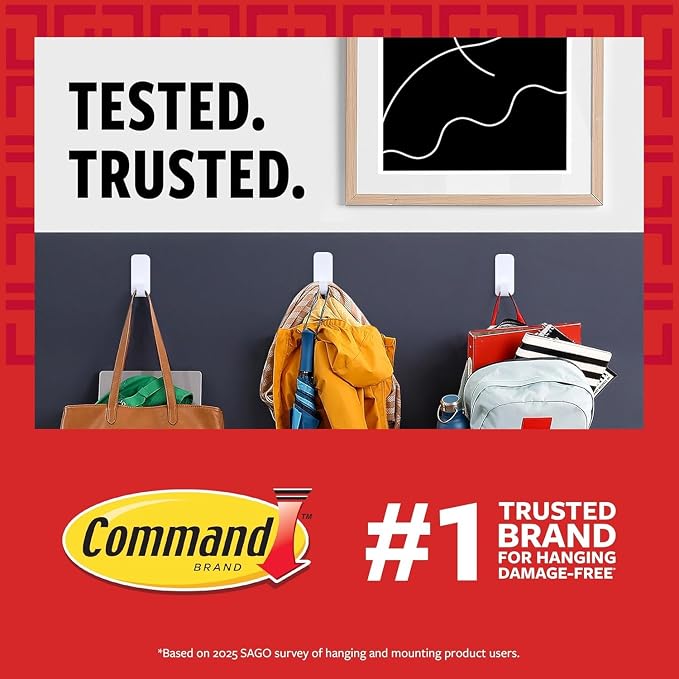 Command Broom Grippers, 3 Hangers and 6 Strips, Damage-Free Mop and Broom - Image 3