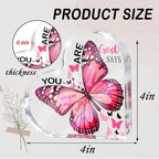 Christian Gifts for Women, 4 Inch Butterfly Acrylic Keepsake, Inspirational - Image 2