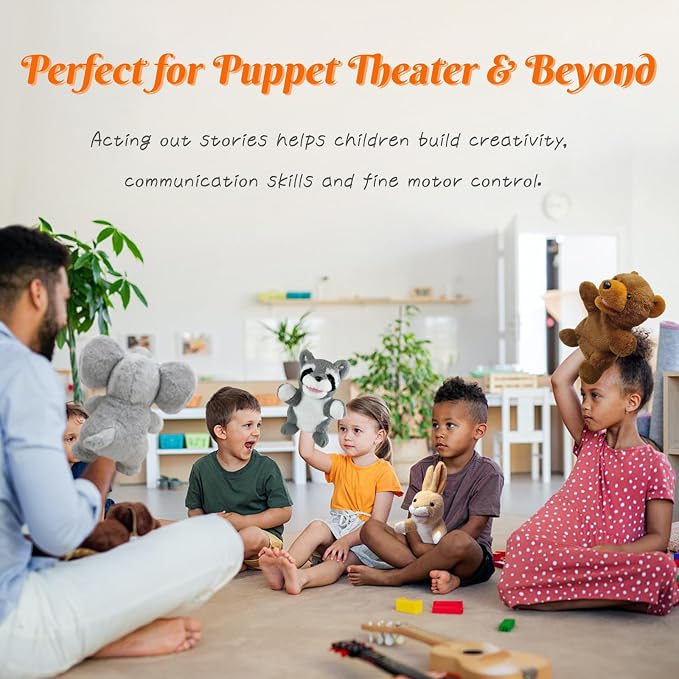 6 Pcs Animal Hand Puppets for Kids - Image 5
