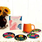 Colorful Cactus Diamond Art Coasters 8 Pcs | Diamond Painting Set, DIY Arts and - Image 4