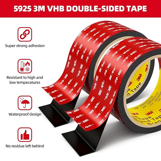 3M Double Sided Tape Heavy Duty 2in x 10ft, Heavy Duty Removable Mounting Tape - Image 4