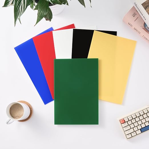 OMTech 6 Pack Colored Acrylic Sheets, 6-Color Acrylic Plastic Boards - Image 4