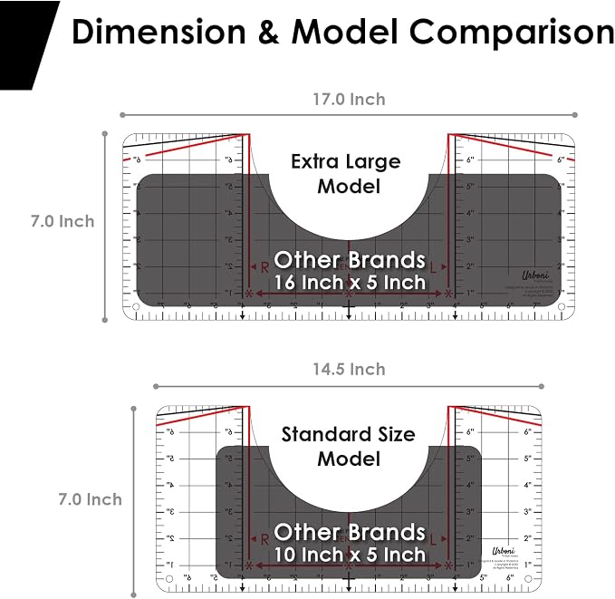 Standard Size - Tshirt Ruler Guide Vinyl Alignment, Shirt Measurement Tool - Image 8