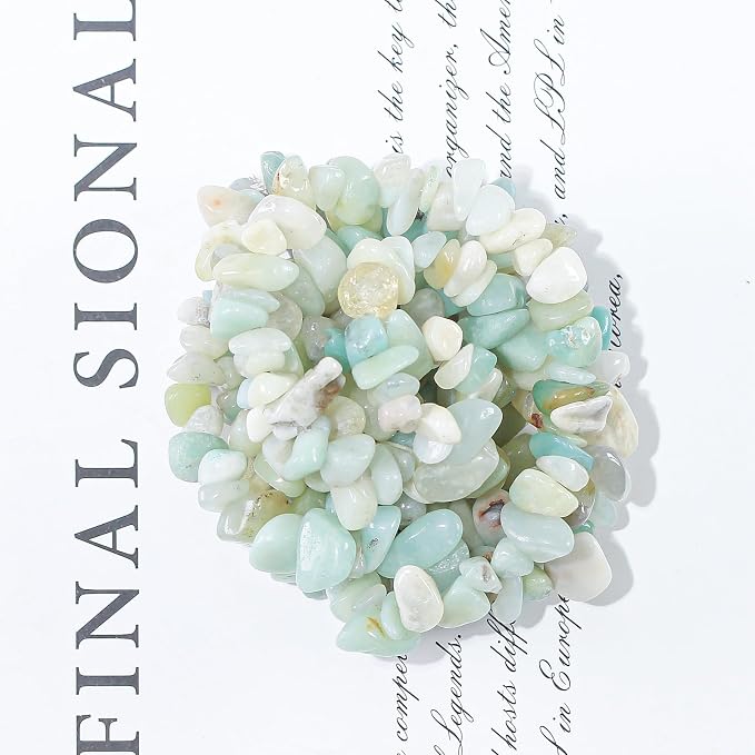 260pcs Natural Amazonite Crystal Beads Chips 5mm to 8mm Irregular Gemstone Beads - Image 2