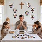 Renbuzhu 48PCS Sunday School VBS Crafts Bulk: Paper Lightbulb Cross Nativity - Image 2