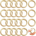 Round Carabiner Clip Bulk 20pcs 1.3 Inch Gold Circle Carabiner Key Ring Clips by Cmidy