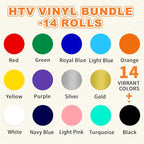 MEVOREW Heat Transfer Vinyl Bundle-12x3FT Iron on Vinyl - Image 7