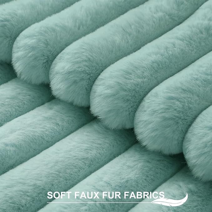 Pallene Faux Fur Plush Throw Pillow Covers 26x26 Set of 2, Luxury Soft Fluffy - Image 2