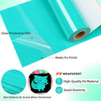 WRAPXPERT HTV Heat Transfer Vinyl Roll-12 x35ft Bright Teal Iron On Vinyl - Image 5