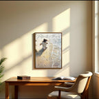 VXGMYPGZ Framed Footprints in the Sand Canvas Wall Art, Inspirational Christian - Image 5