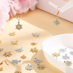 Landical 50 Pcs Winter Snowflake Charms - Image 4
