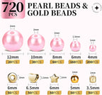 LEOBRO Pearl Beads for Bracelets, Friendship Bracelet Kit, Crafts & DIY Jewelry - Image 3