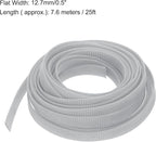 uxcell PET Expandable Sleeving 25ft 1/2" Gray Cable Management Sleeve Cord - Image 3