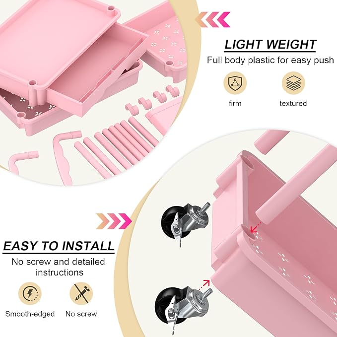 Goovilla 4 Tier Rolling Utility Cart Organizer - Image 3