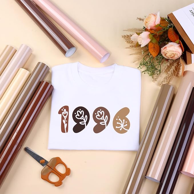 HTVSTD Skin Tone Heat Transfer Vinyl 12 Sheets 12×10in Iron on Vinyl | Netural - Image 4