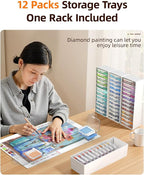 Redtwo 12 PCS Diamond Painting Storage Containers Trays, Detachable Trays - Image 4