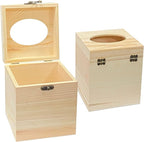 2 Pack Unfinished Wooden Tissue Box Cover - Image 2