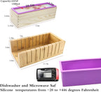 2 PCS Silicone soap molds -1 PCS Soap Cutting Tool Set Wooden Bamboo - Image 2
