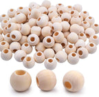 Jdesun 200 Pieces Wooden Beads, Natural Round Wood Loose Beads Wood Spacer 12mm by Jdesun