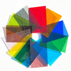 ILLUCKAI 12 Sheets Transparent Stained Glass Sheet Rainbow Colors, 6 x 4 inch - Image 5