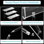 HENABLE Acrylic Display Risers, Acrylic Perfume Stand Organizer, Tabletop Use - Image 4