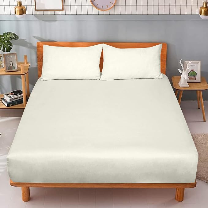 ROYALE LINENS 300 Thread Count 100% Long Staple Combed Cotton Fitted Sheet King - Image 9
