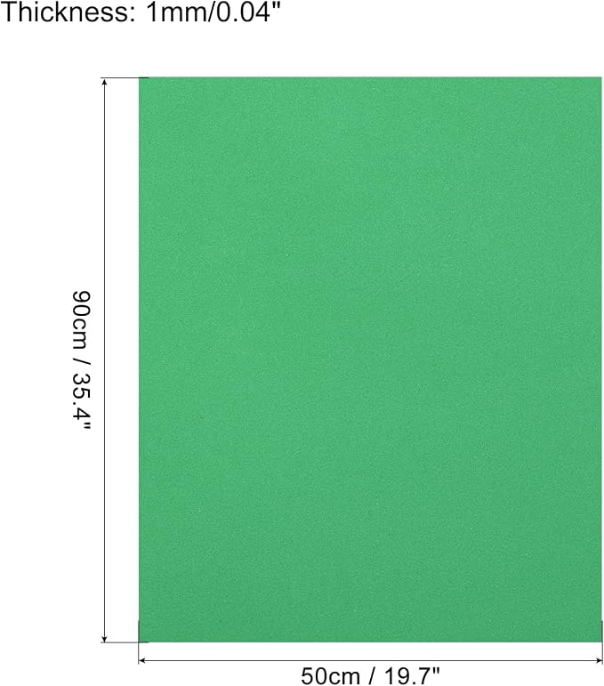 MECCANIXITY EVA Foam Sheets Emerald Green 19.7 Inch x 35.4 Inch 1mm Thick - Image 2