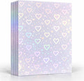 Bleidruck 25 Sheets Hearts Clear Holographic Laminate Sheet Adhesive Paper | by VINYLSTICKERPAPER