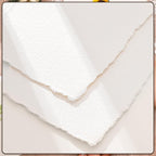 100 Sheets Deckled Edge Paper 6x8 inches, 160 GSM Handmade Paper, - Image 3
